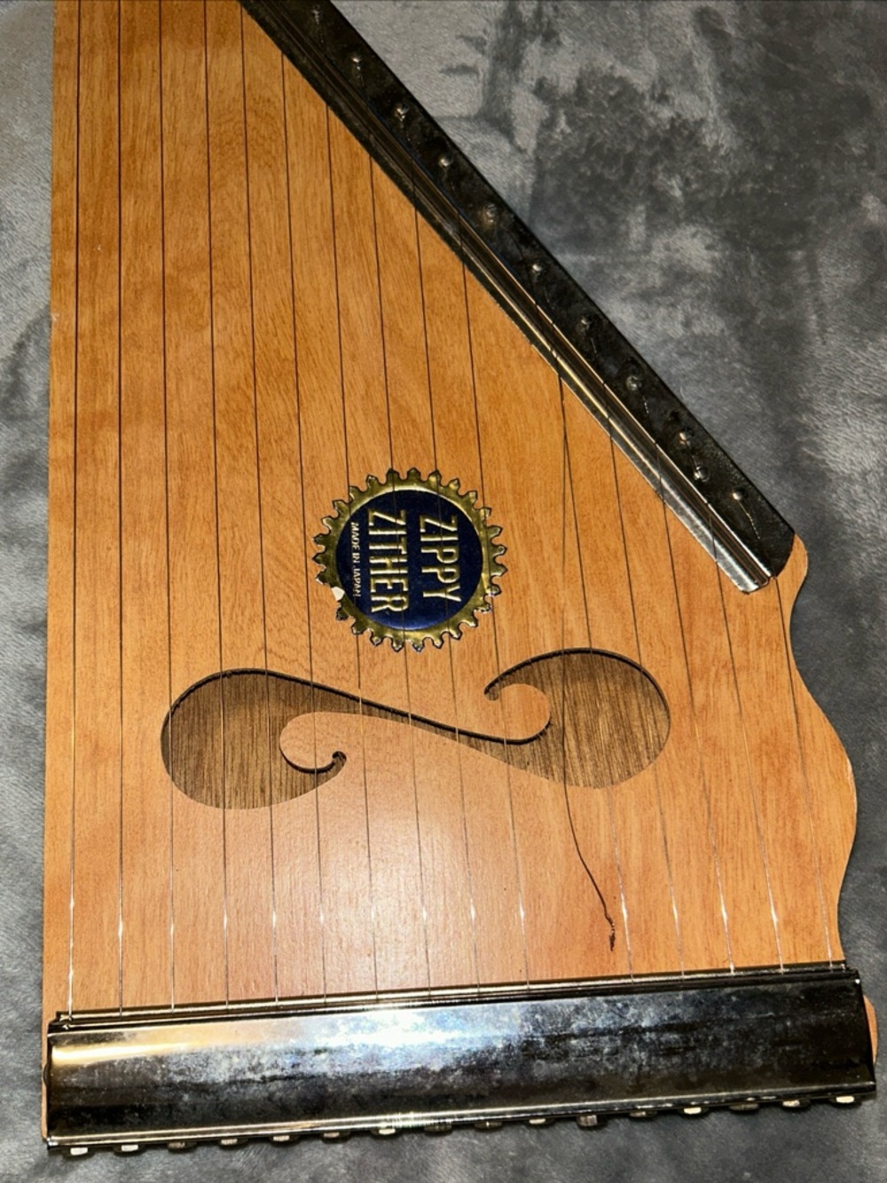 Vintage 1960s Zippy Zither Wooden Instrument - Boxed - 1 String Broken - Picture 5 of 9